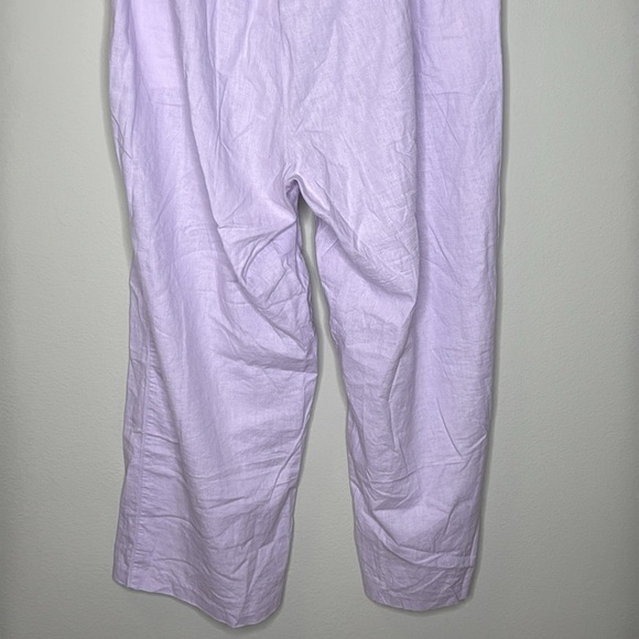Old Navy High-Waisted Linen-Blend Cropped Wide-Leg Pants in Purple Size XL Tall - Picture 6 of 8